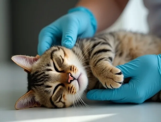 Specialist carefully handling a deceased cat with dignity in Herne Hill